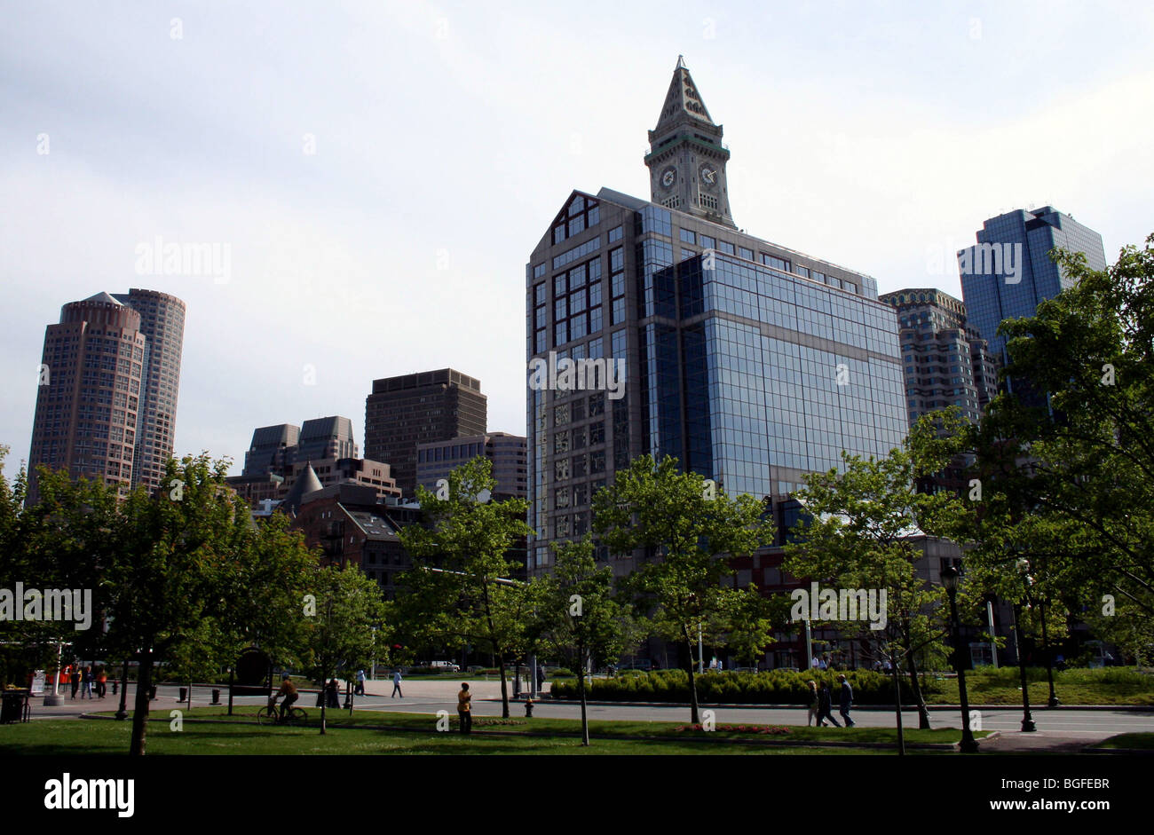 Les bâtiments du front de mer de Boston Banque D'Images