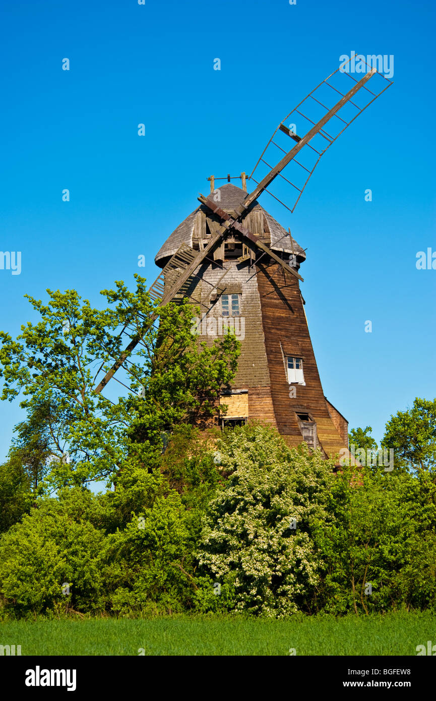 Pour le pompage de l'eau au moulin, Palczewo Palschau en Pologne | Windmühle, Polen Banque D'Images Pour le pompage de l'eau au moulin, Palczewo Palschau en Pologne | Windmühle, Polen Banque D'Images