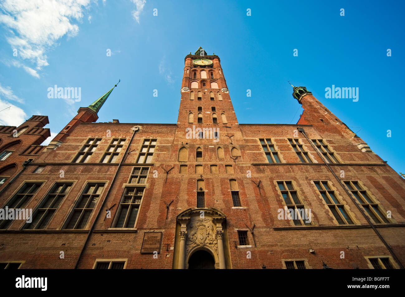 L'hôtel de ville au marché depuis longtemps, Dlugi Targ, vieille ville historique de Gdansk, Pologne | Rathaus, Langgasse, Danzig Banque D'Images