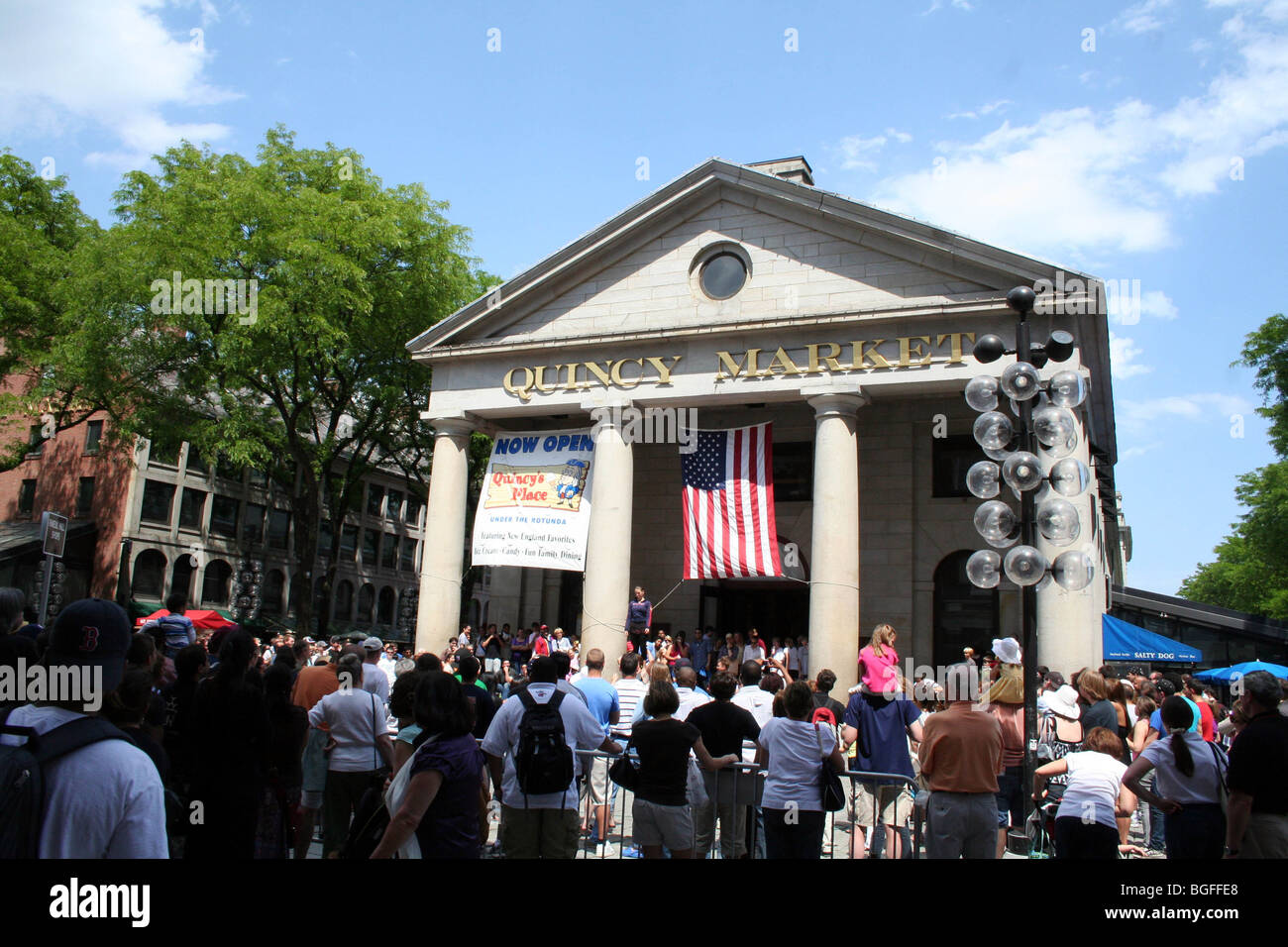 Quincy Market Faneuil Hall de Boston, Massachusetts Banque D'Images