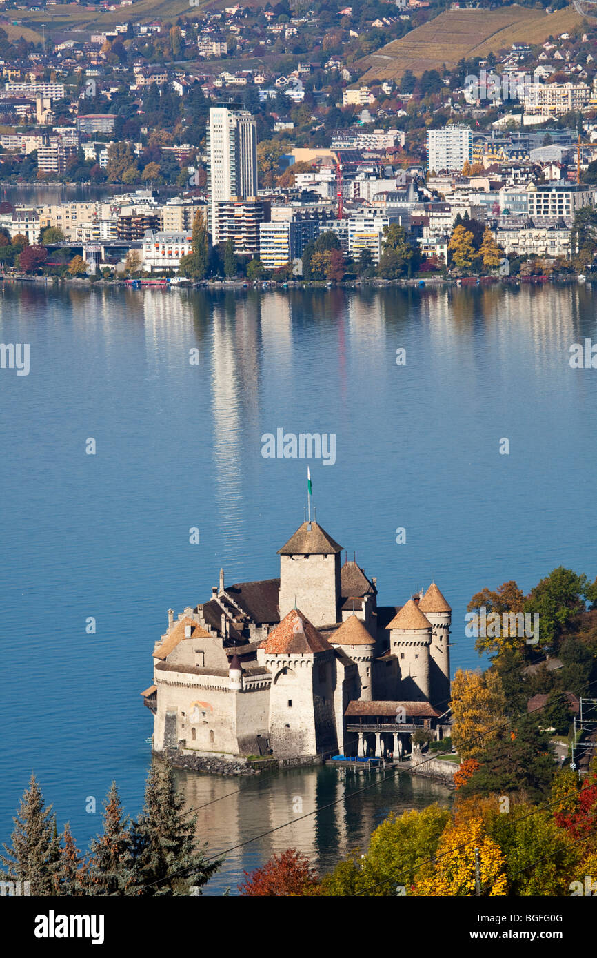 Château de Chillon et de Montreux, Suisse Banque D'Images