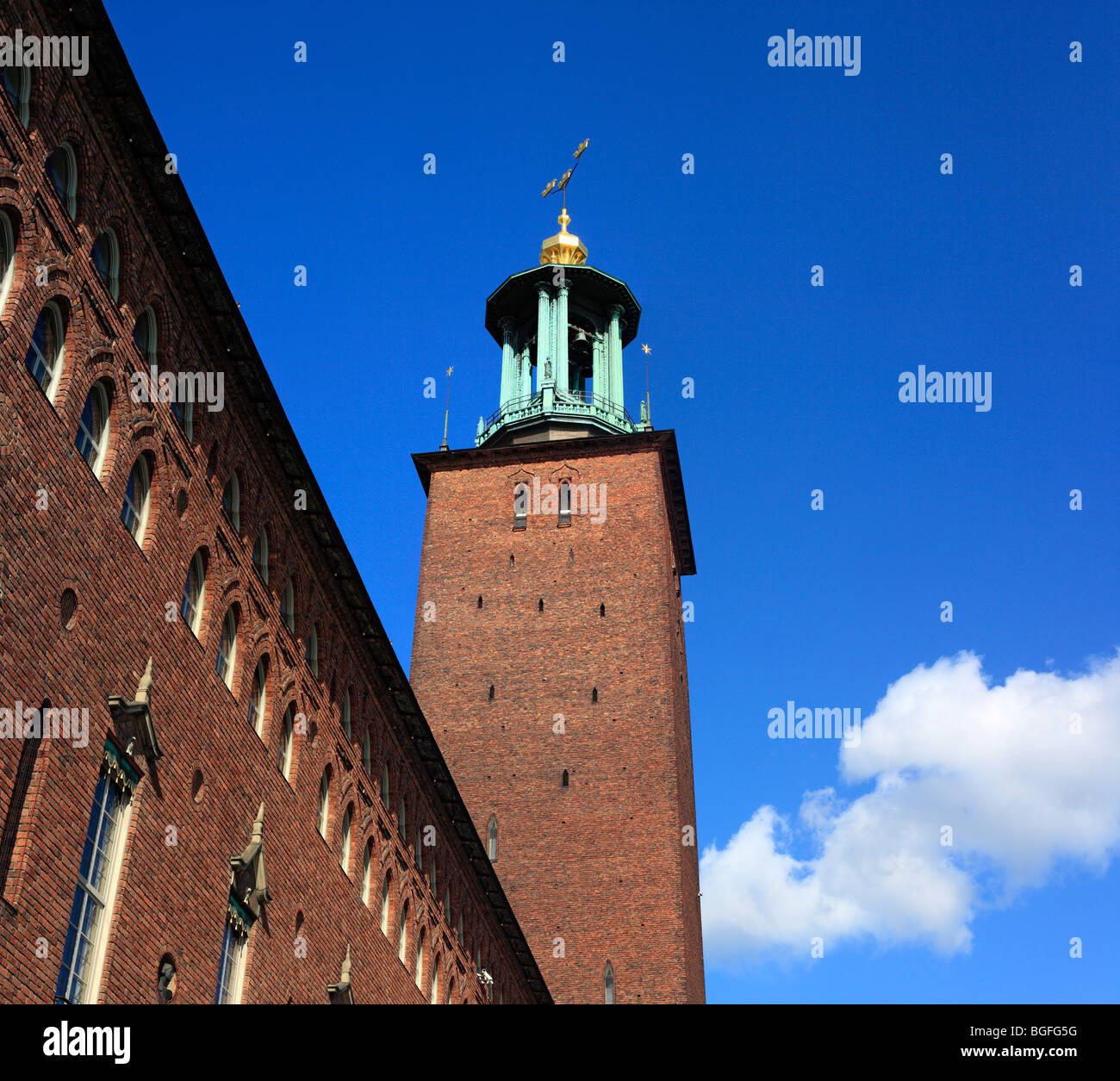 Hôtel de ville (1911-1923) par Ragnar Ostberg, Stockholm, Suède Banque D'Images