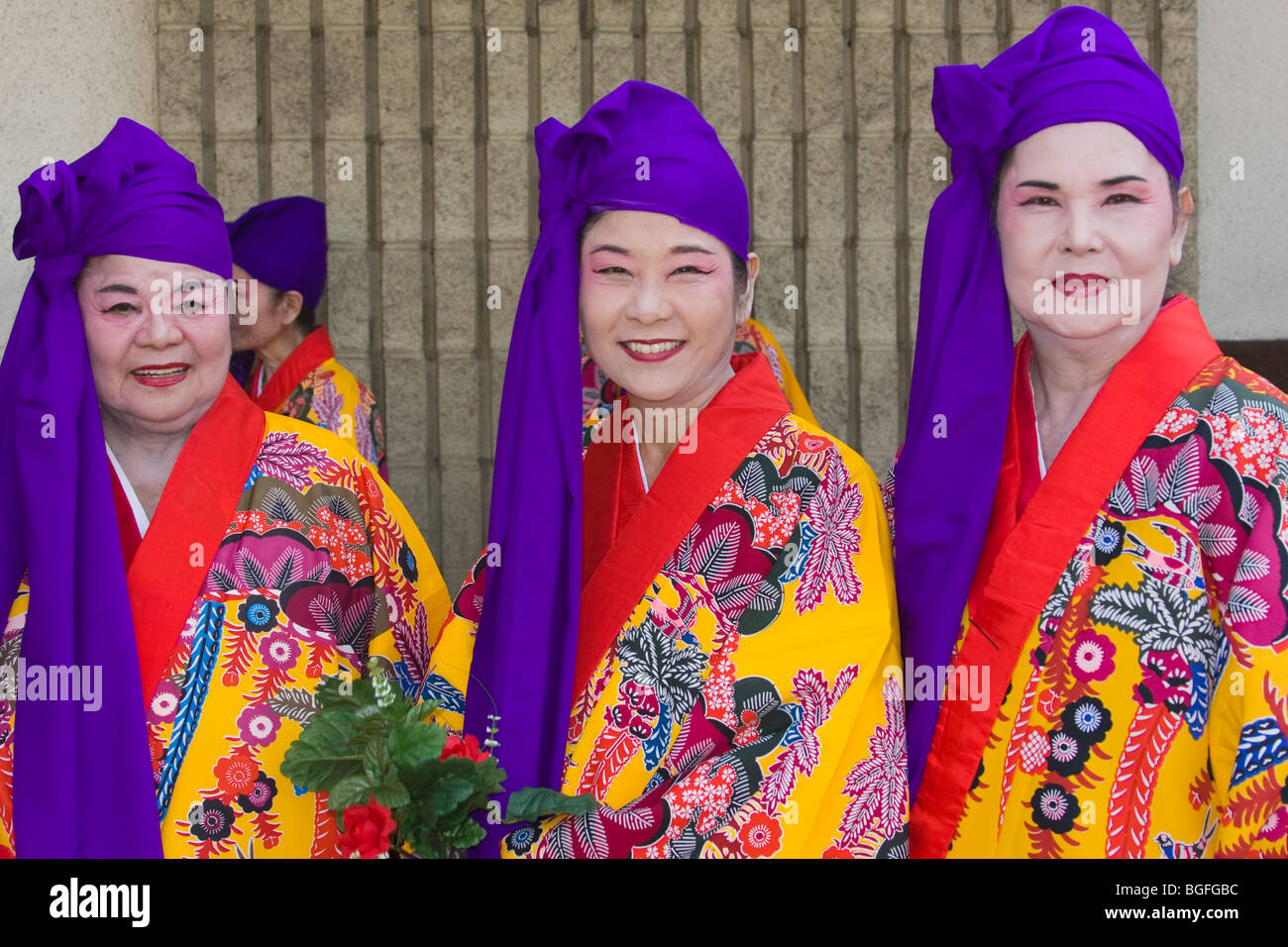 Kimono traditionnel, Nisei Week Festival Japonais, Little Tokyo, Los Angeles, Californie, USA Banque D'Images