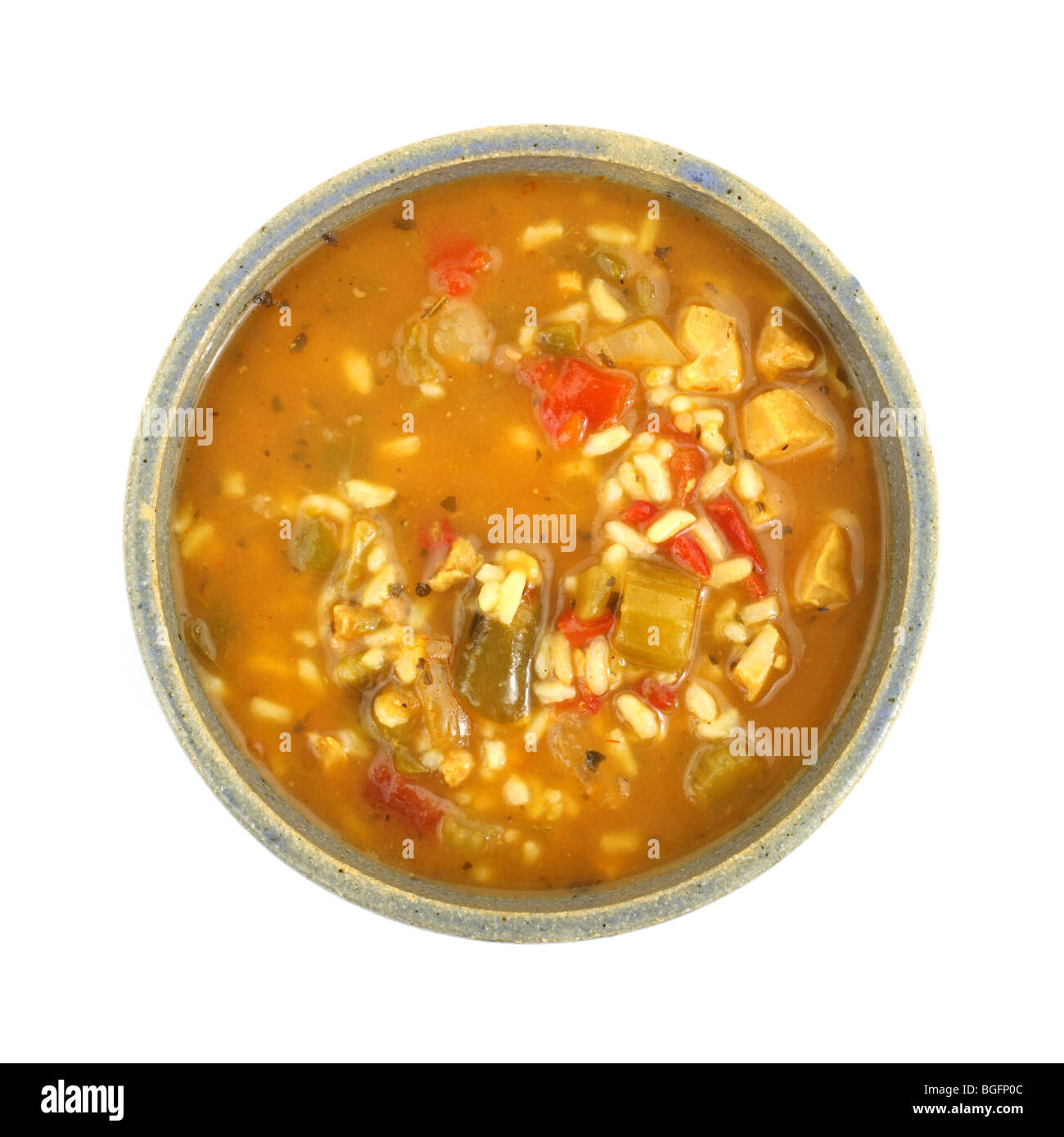 Soupe au poulet et légumes Banque D'Images