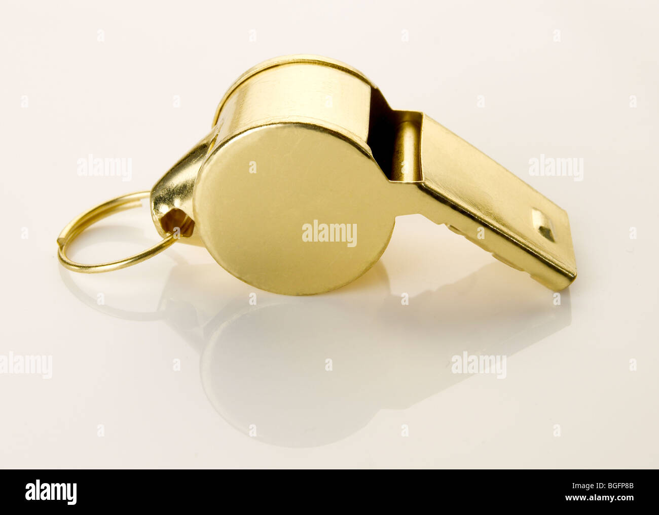 Sifflet sports d'or Banque D'Images