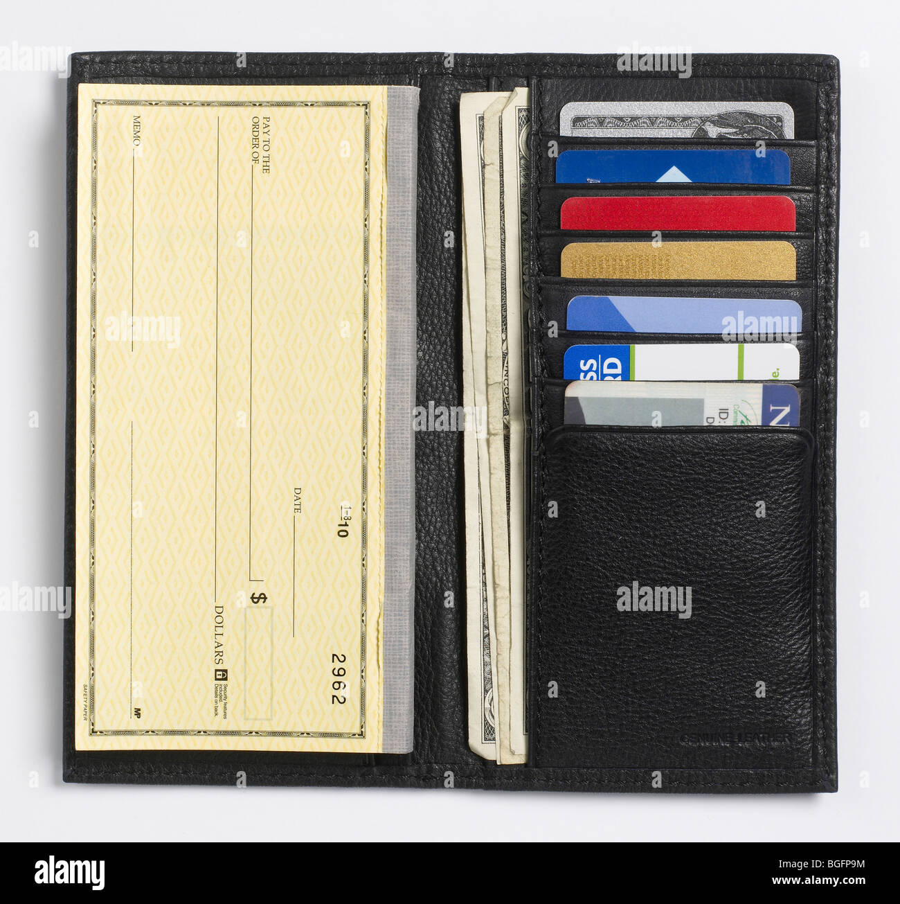 Porte-carte de crédit chéquier Billfold wallet Photo Stock - Alamy