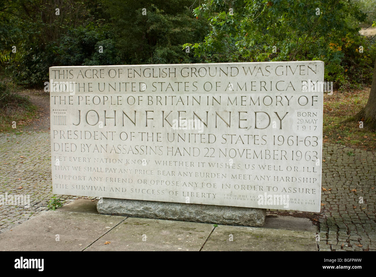 Kennedy Memorial, Runnymede, Berkshire Banque D'Images