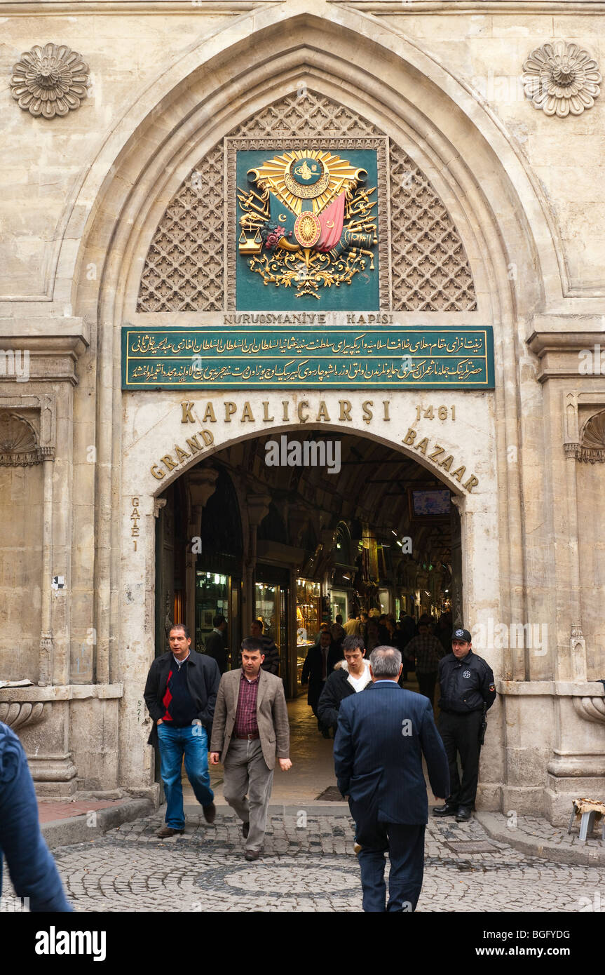 Entrée de la CASI Kapali, Istanbul, Turquie Banque D'Images