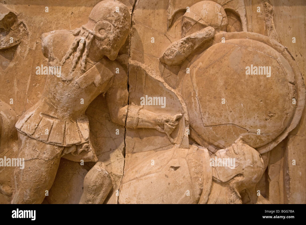 Gigantomachy - la bataille des dieux de l'Olympe contre les géants - les enfants de Gaia. Banque D'Images