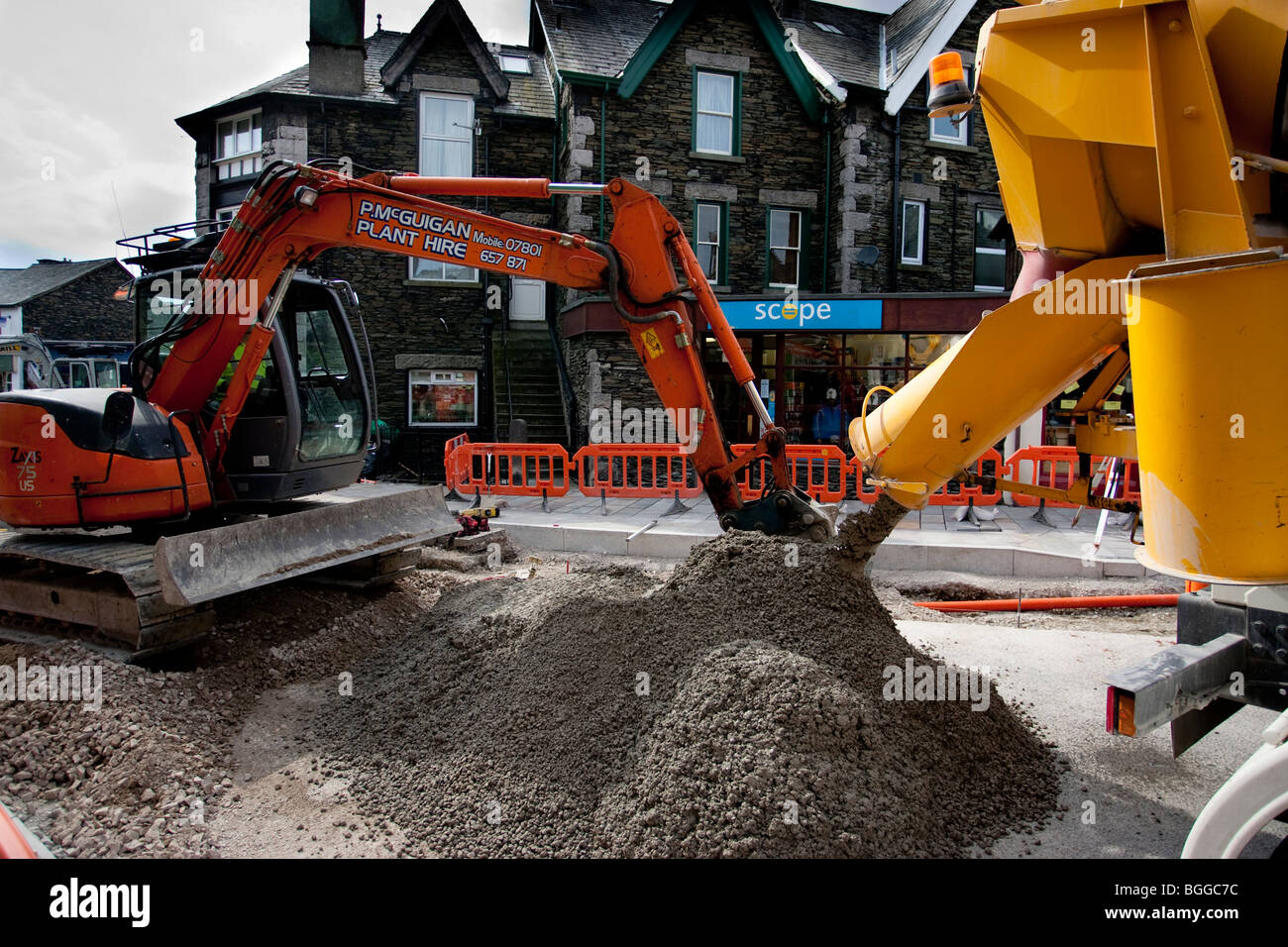 Livraison de béton prêt à l'emploi Banque D'Images