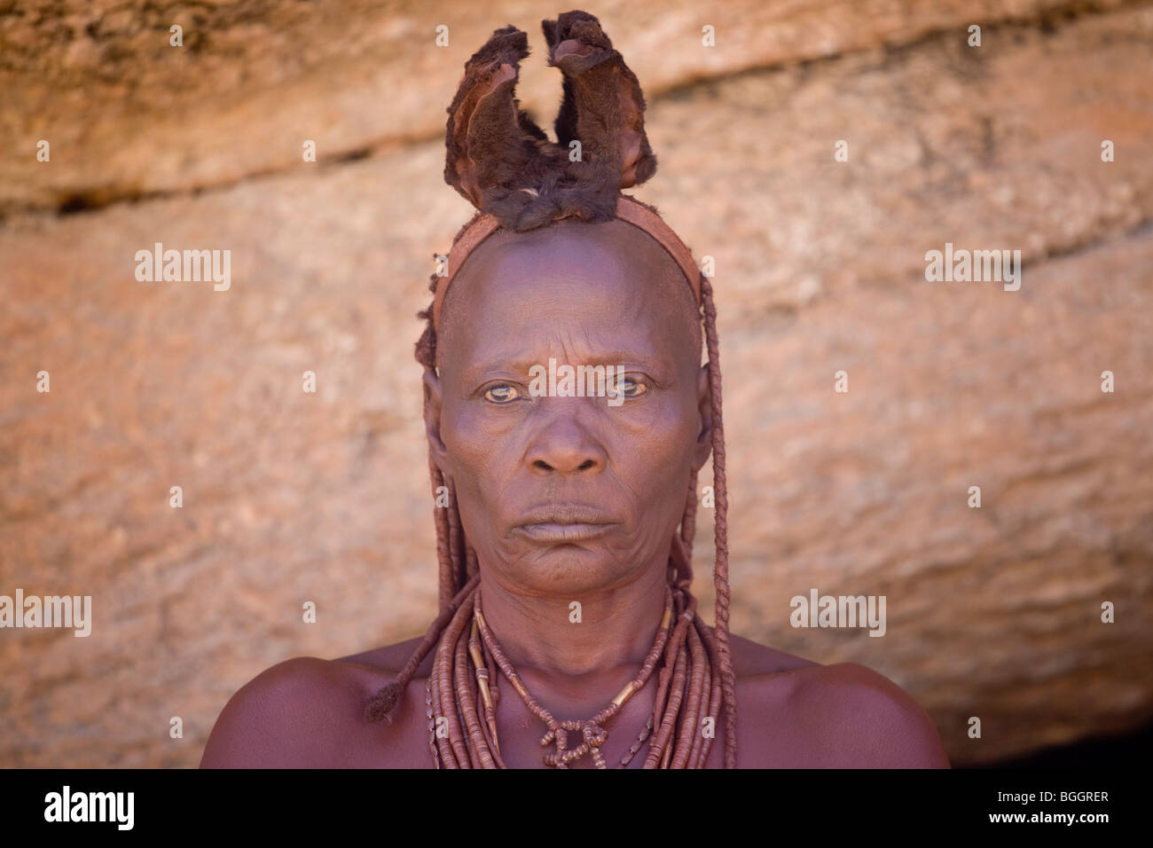 Femme de la tribu Himba, le nord de la Namibie Banque D'Images