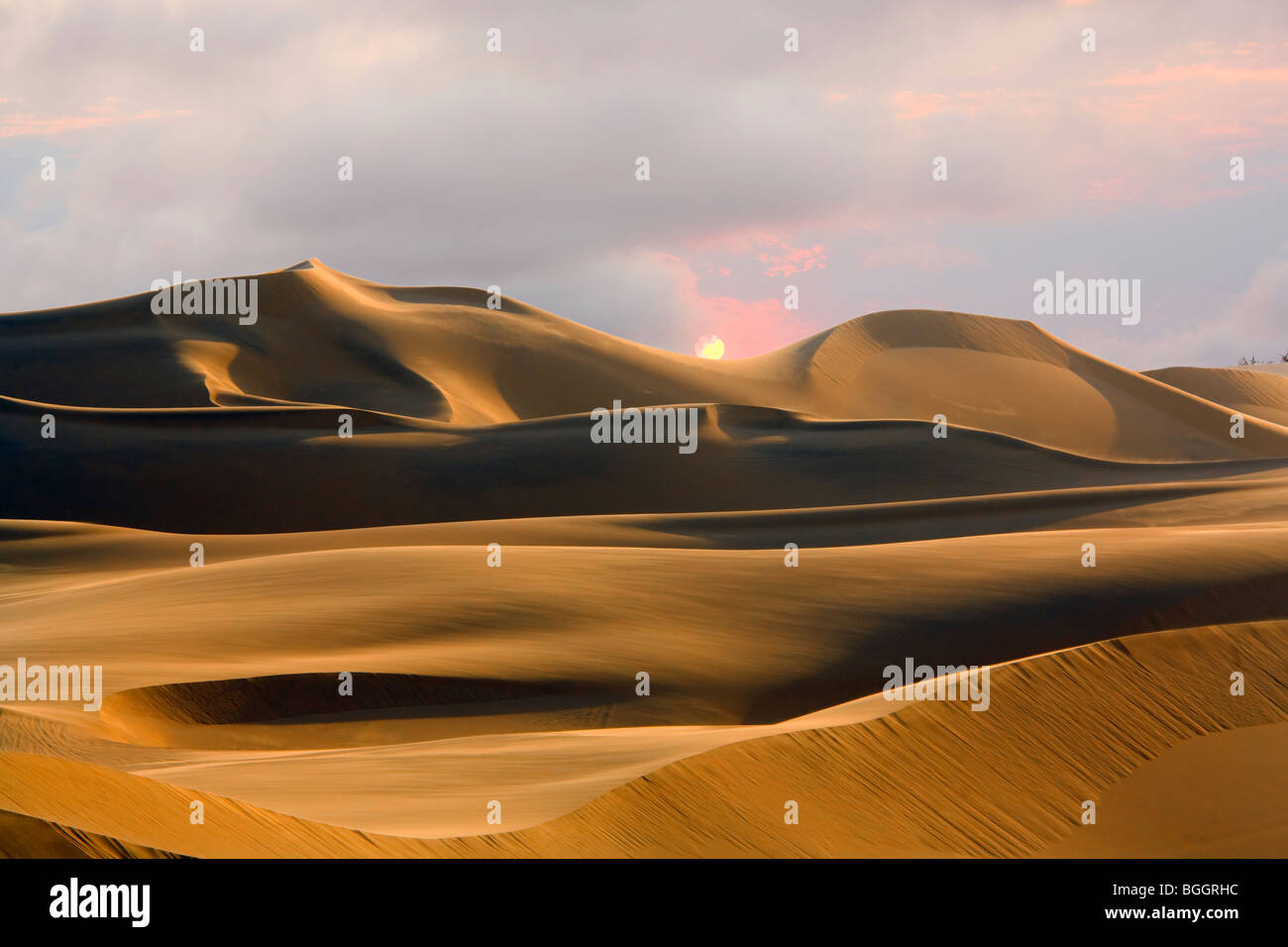 Dunes de sable, Sossusvlei, Désert du Namib, Namibie Banque D'Images