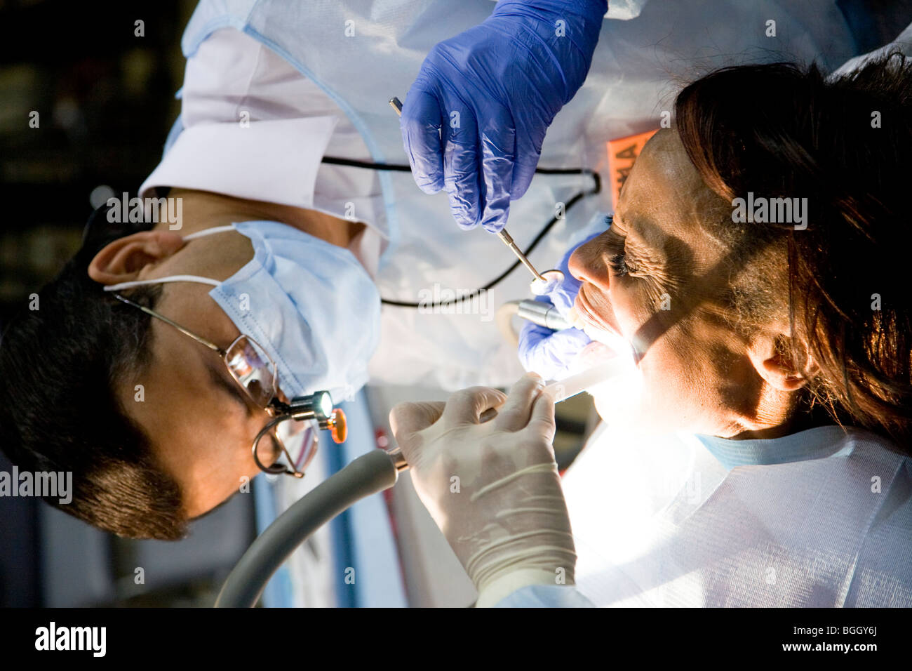 Clinique dentaire et de santé gratuits par Remote Area Medical durant la semaine du 19 août 2009, Los Angeles, CA Banque D'Images