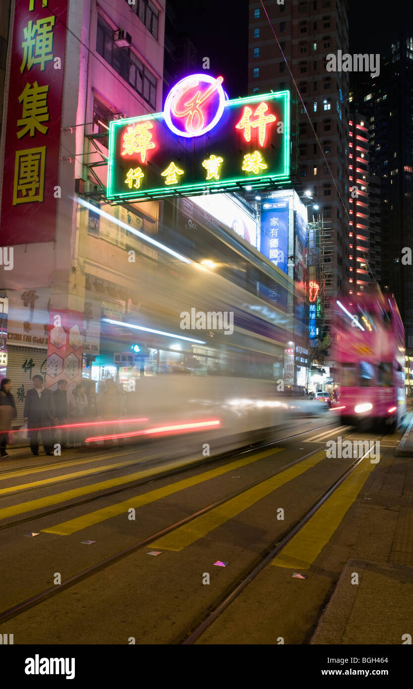 Hong Kong tramway Banque D'Images