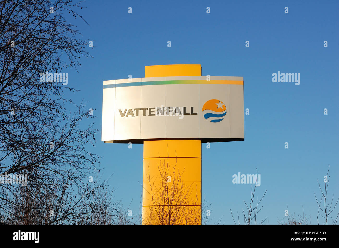 Vattenfall suède signe Banque D'Images