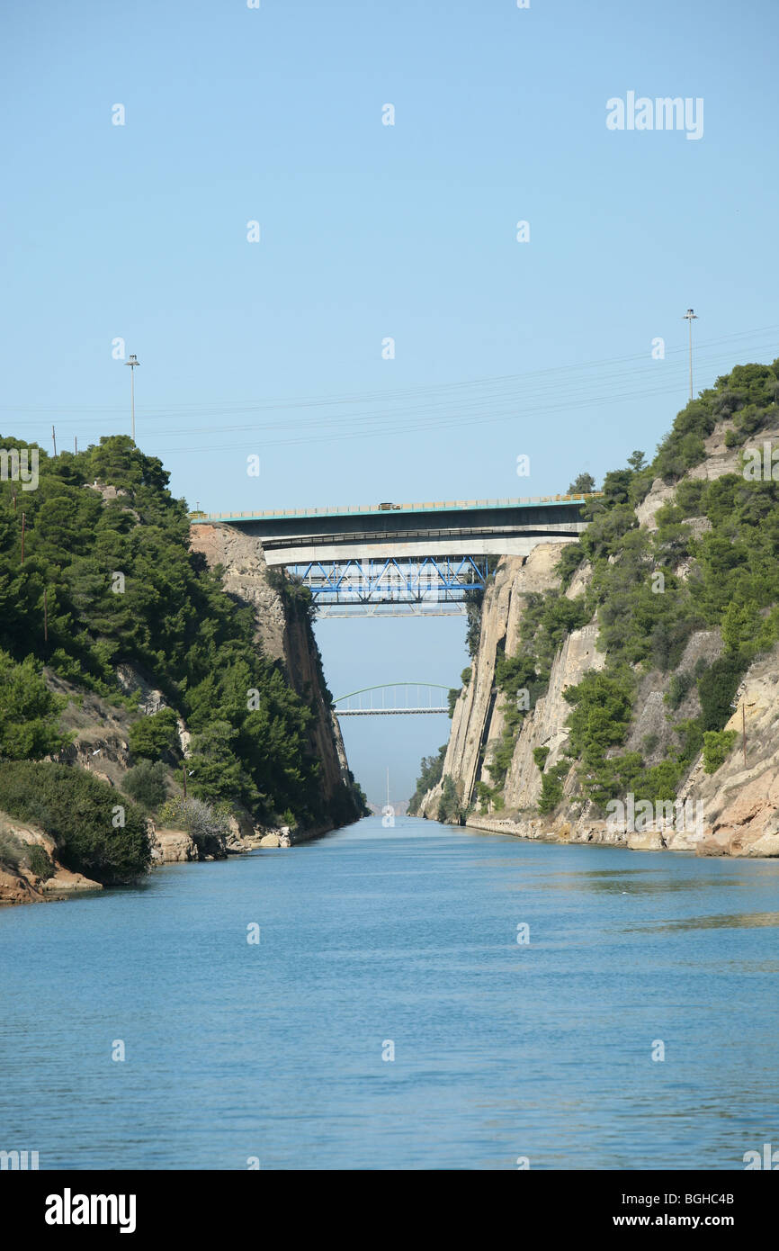 Le Canal de Corinthe Banque D'Images