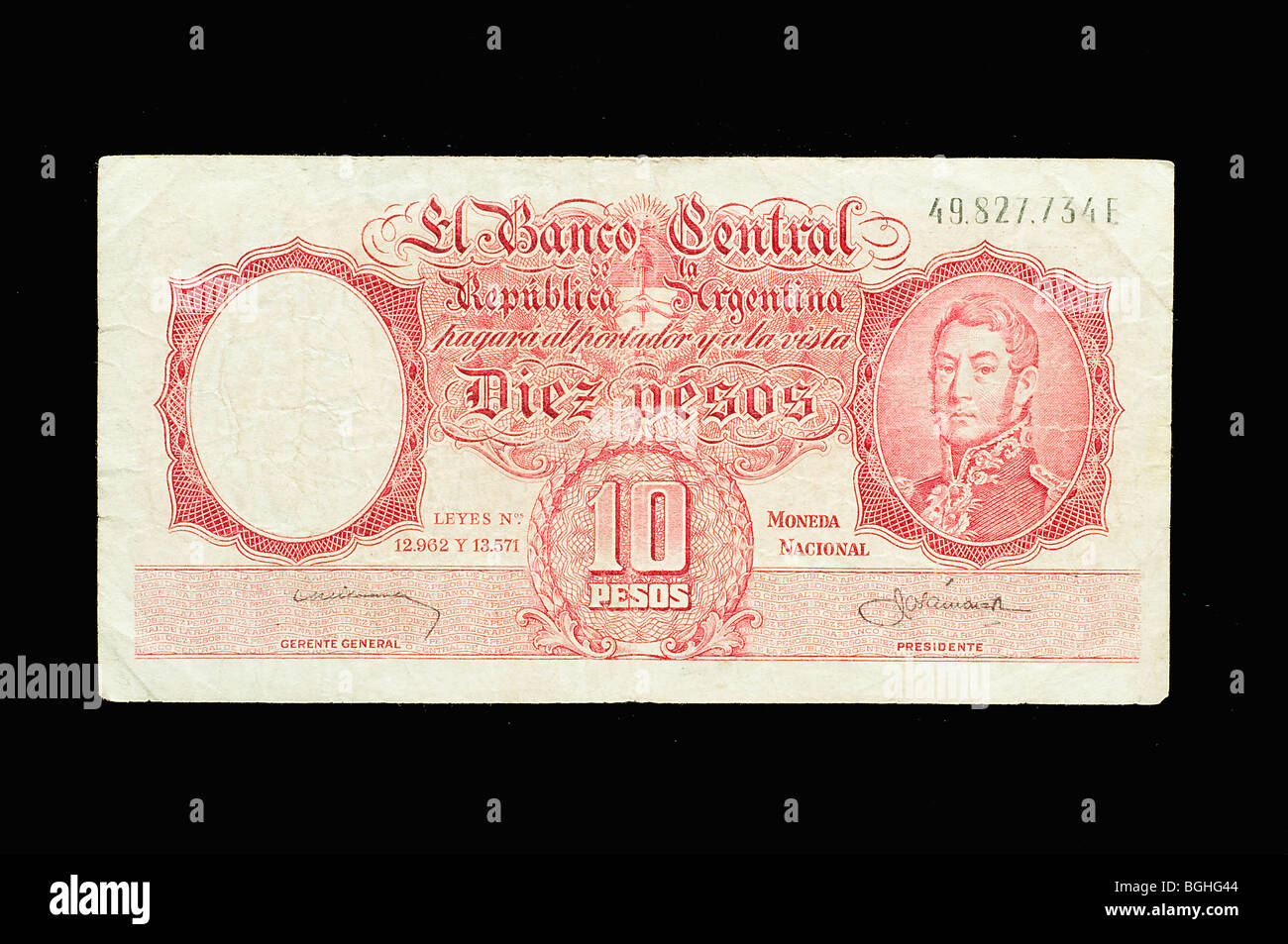 Ancien billet de argentine Banque D'Images