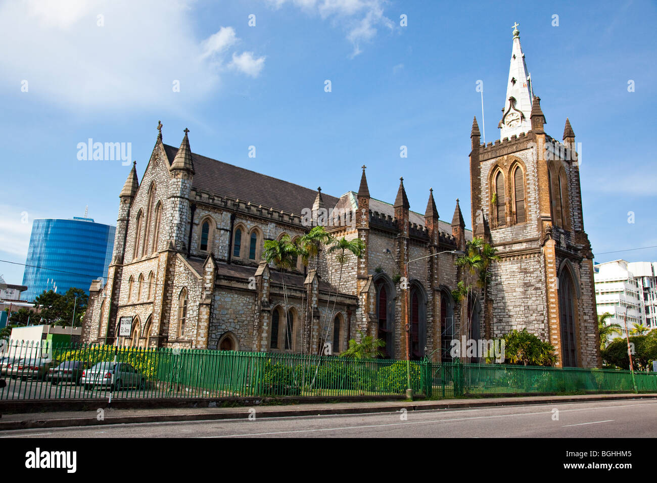 Cathédrale de l'église de la Sainte Trinité de Port of Spain, Trinidad Banque D'Images