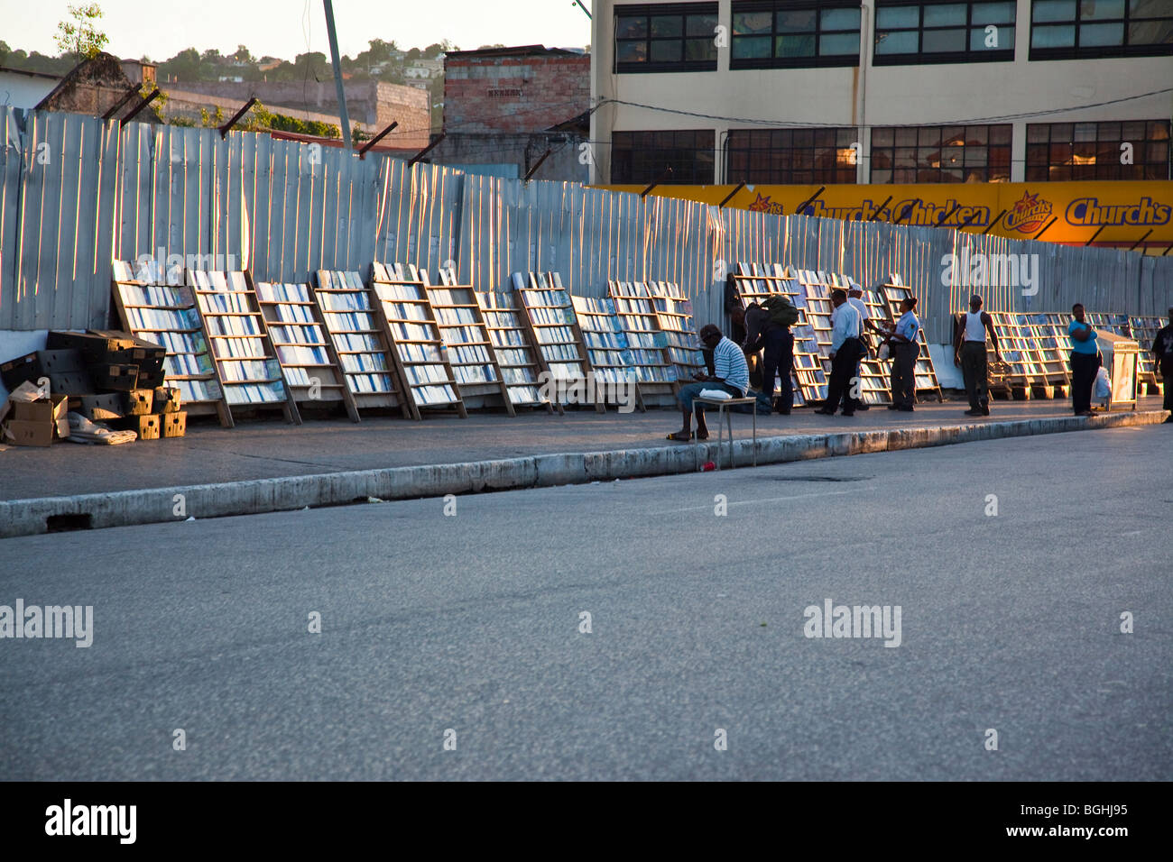 Librairie en plein air au centre-ville de Port of Spain, Trinité Banque D'Images