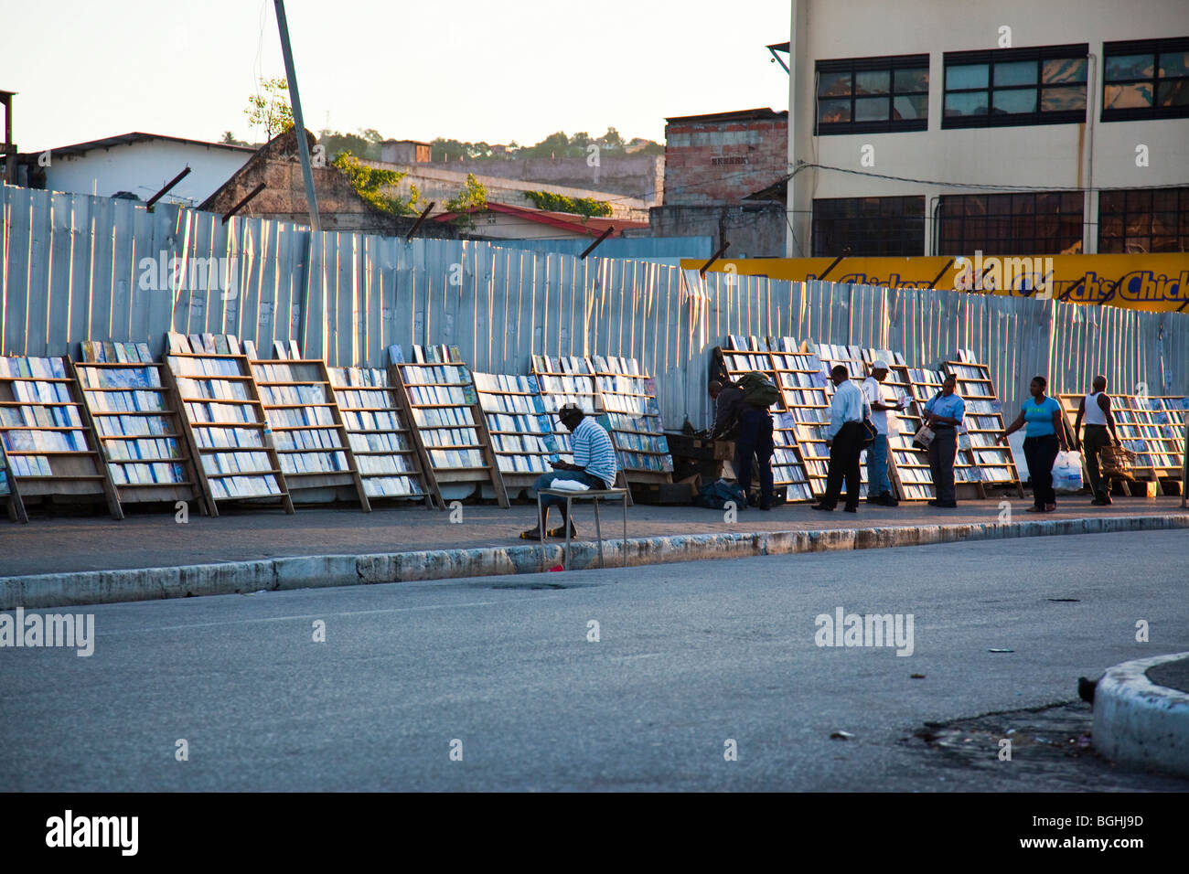 Librairie en plein air au centre-ville de Port of Spain, Trinité Banque D'Images