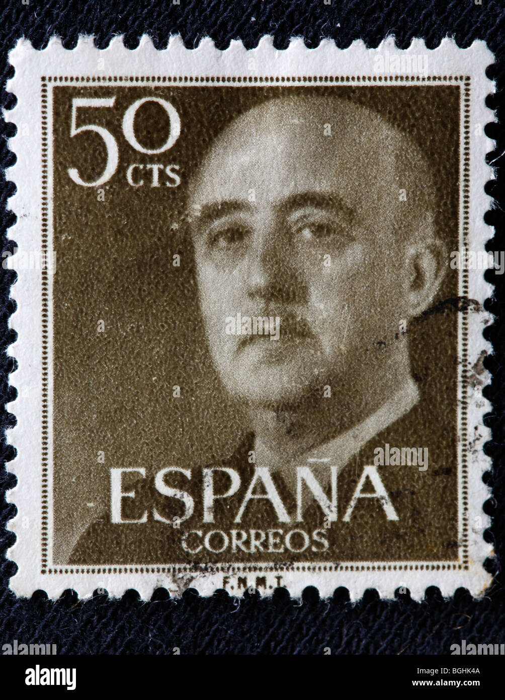 Le général Franco, timbre-poste, l'Espagne, 1960-s Banque D'Images