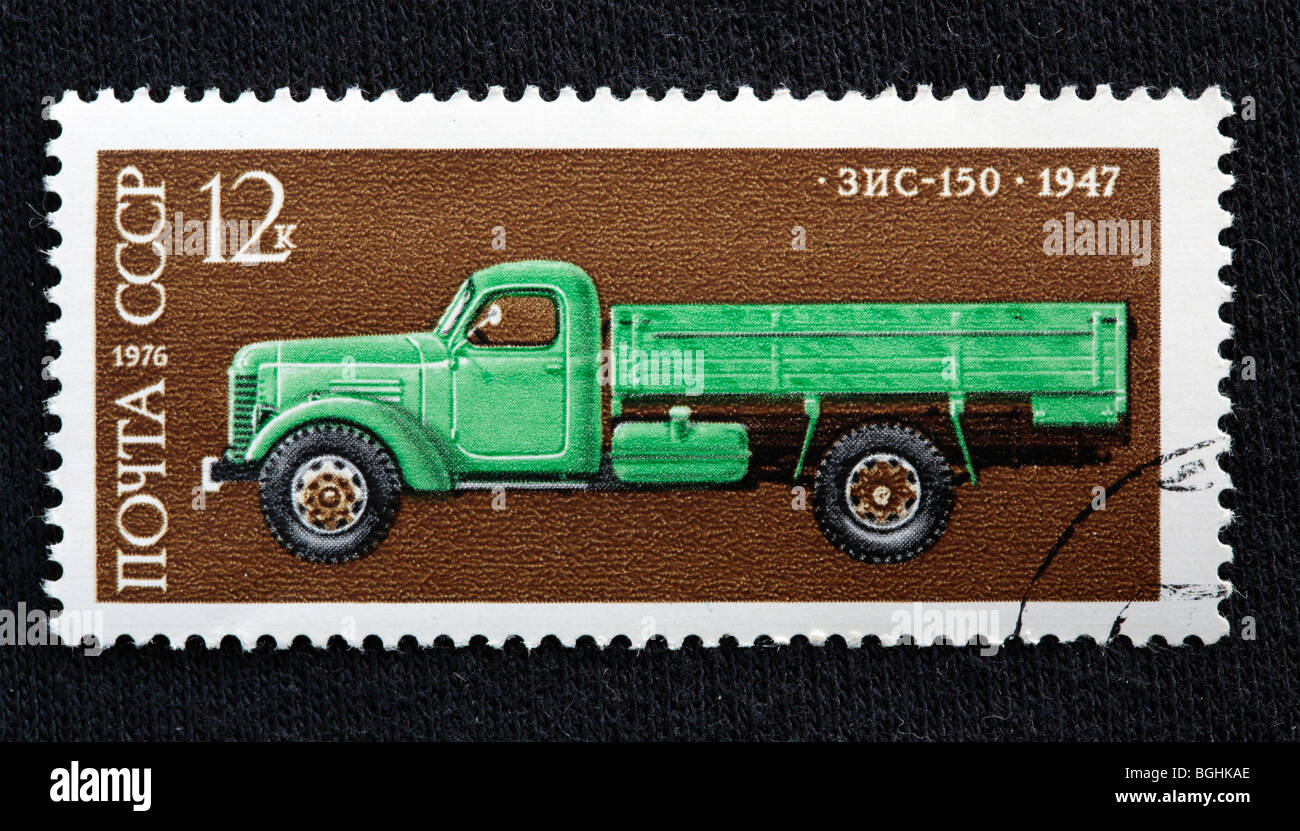 ZIS-150 'camion' (1947), timbre-poste, URSS, 1976 Banque D'Images
