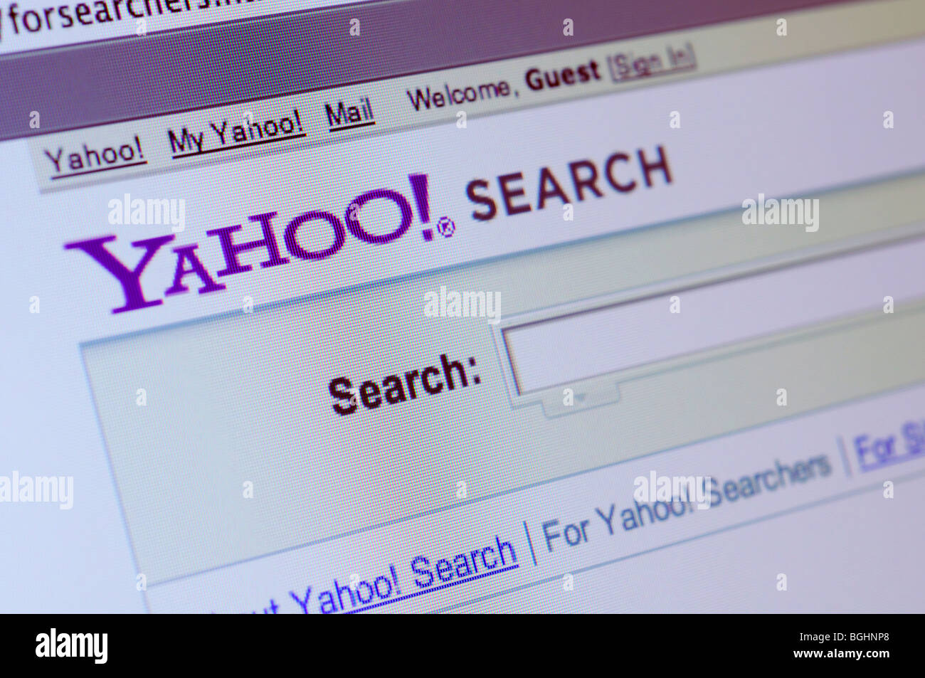 Yahoo search engine Banque de photographies et d'images à haute résolution - Alamy