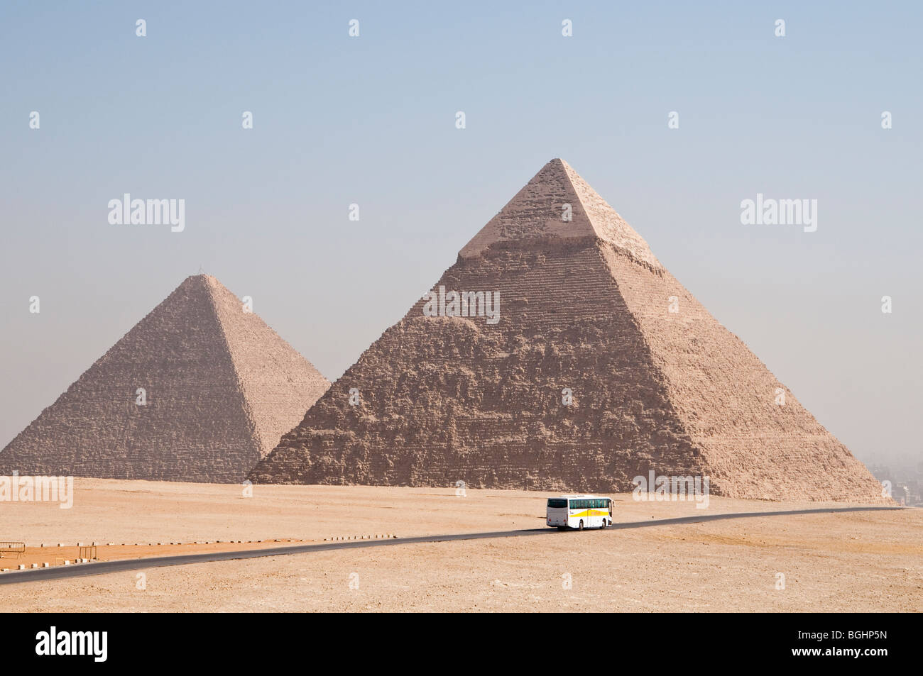 Pyramides de Gizeh, Le Caire, Egypte, Afrique du Sud Banque D'Images