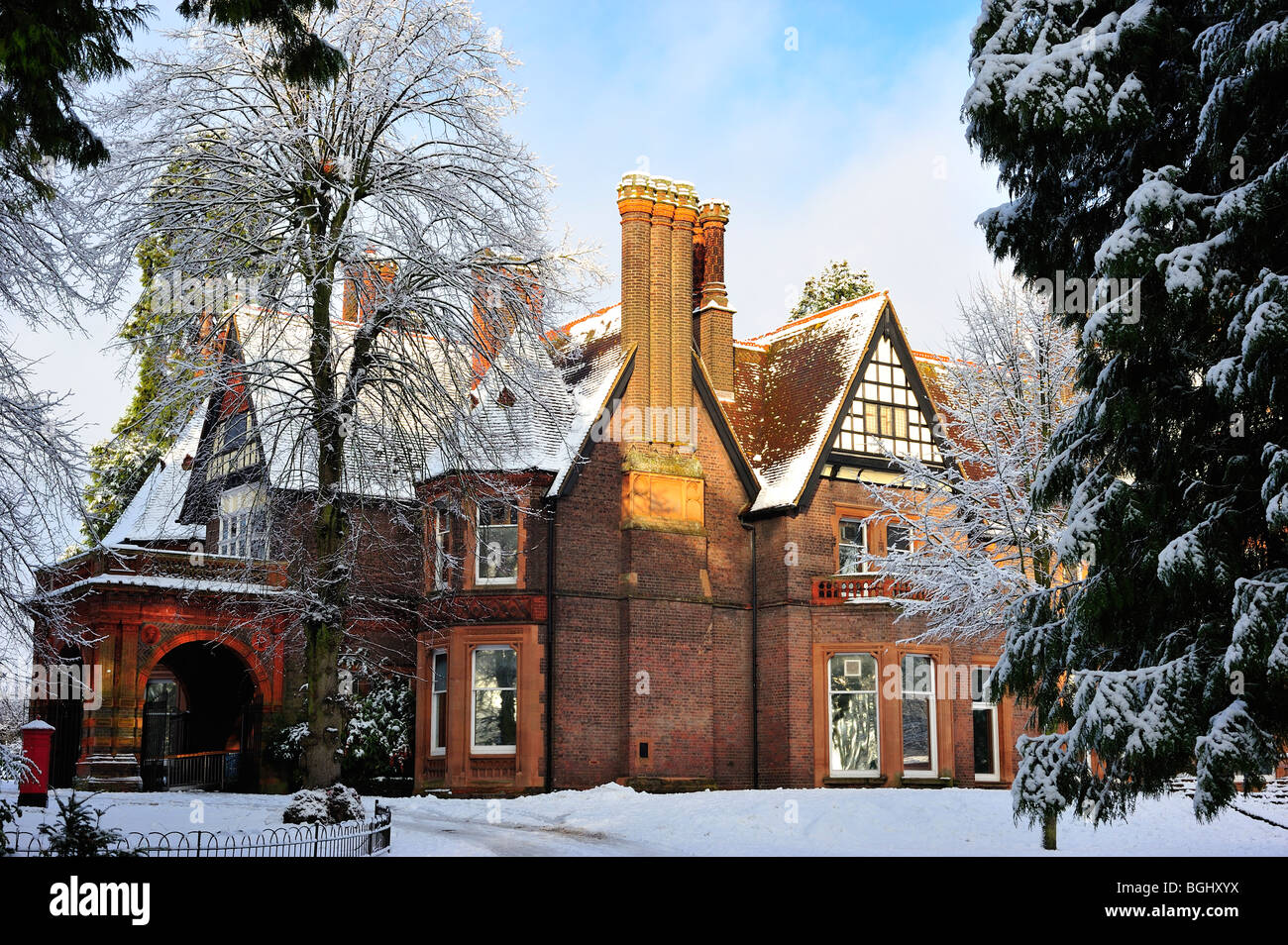 Museum à Wardown Park, Luton en hiver Banque D'Images