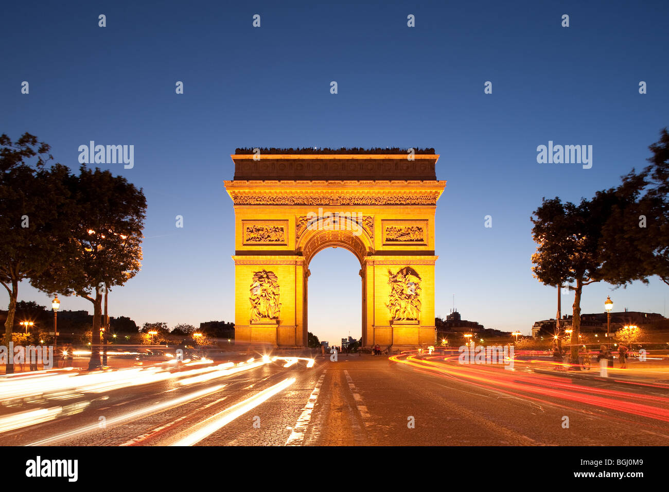 L'Arc de Triomphe, Paris, France. Banque D'Images