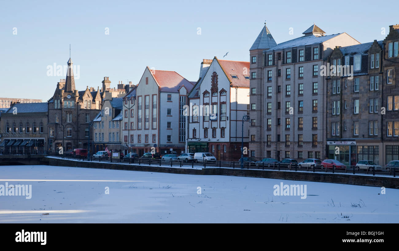 La Rive, Leith, gelés Banque D'Images