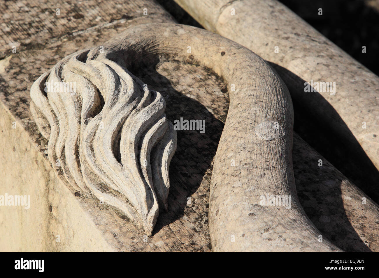 La queue du lion décoration des murs de la ville anicent Canterbury Kent England Banque D'Images