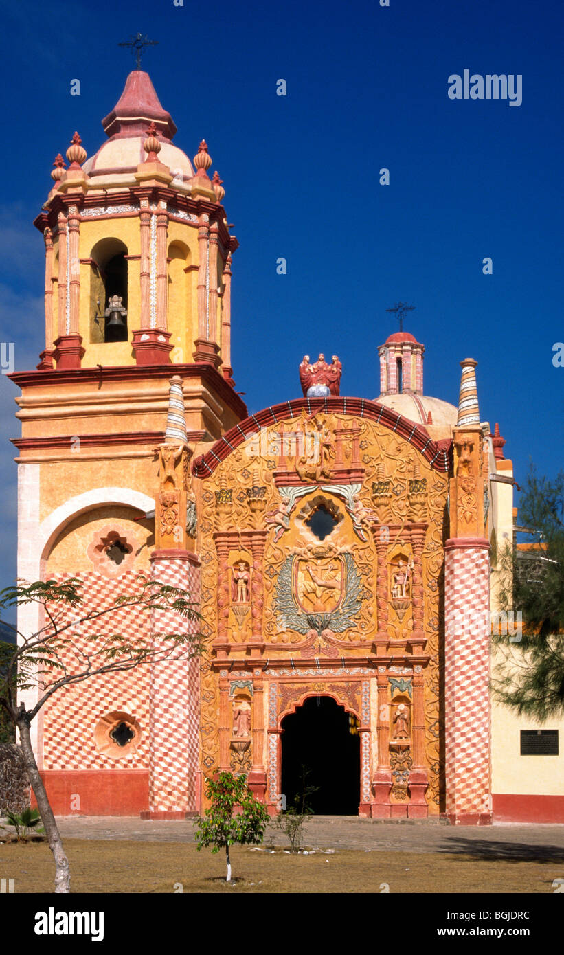 Église de l'Archange Michael (18 siècle), Mission Conca, Sierra Gorda, Cueretaro, Mexique Banque D'Images