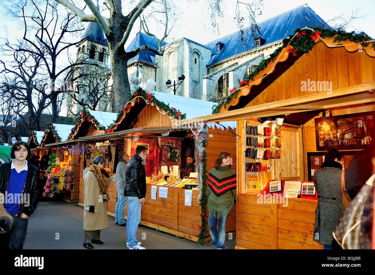 Marché de noël saint germain des pres Banque de photographies et d