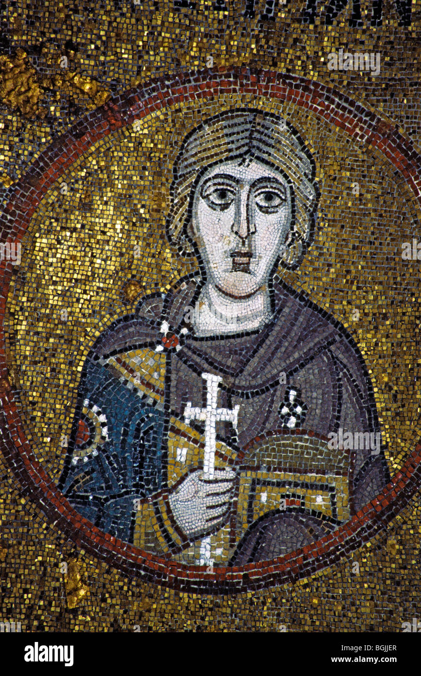 Mosaïque byzantine (11e siècle), la cathédrale SainteSophie, site du