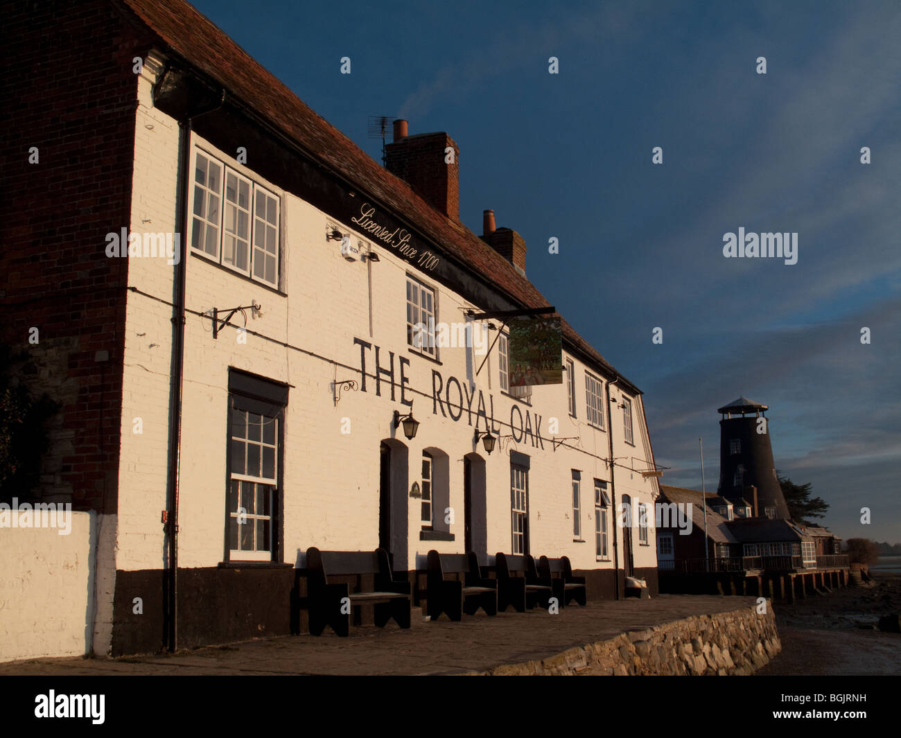 Le Pub Royal Oak, Langstone dans Hampshire Banque D'Images