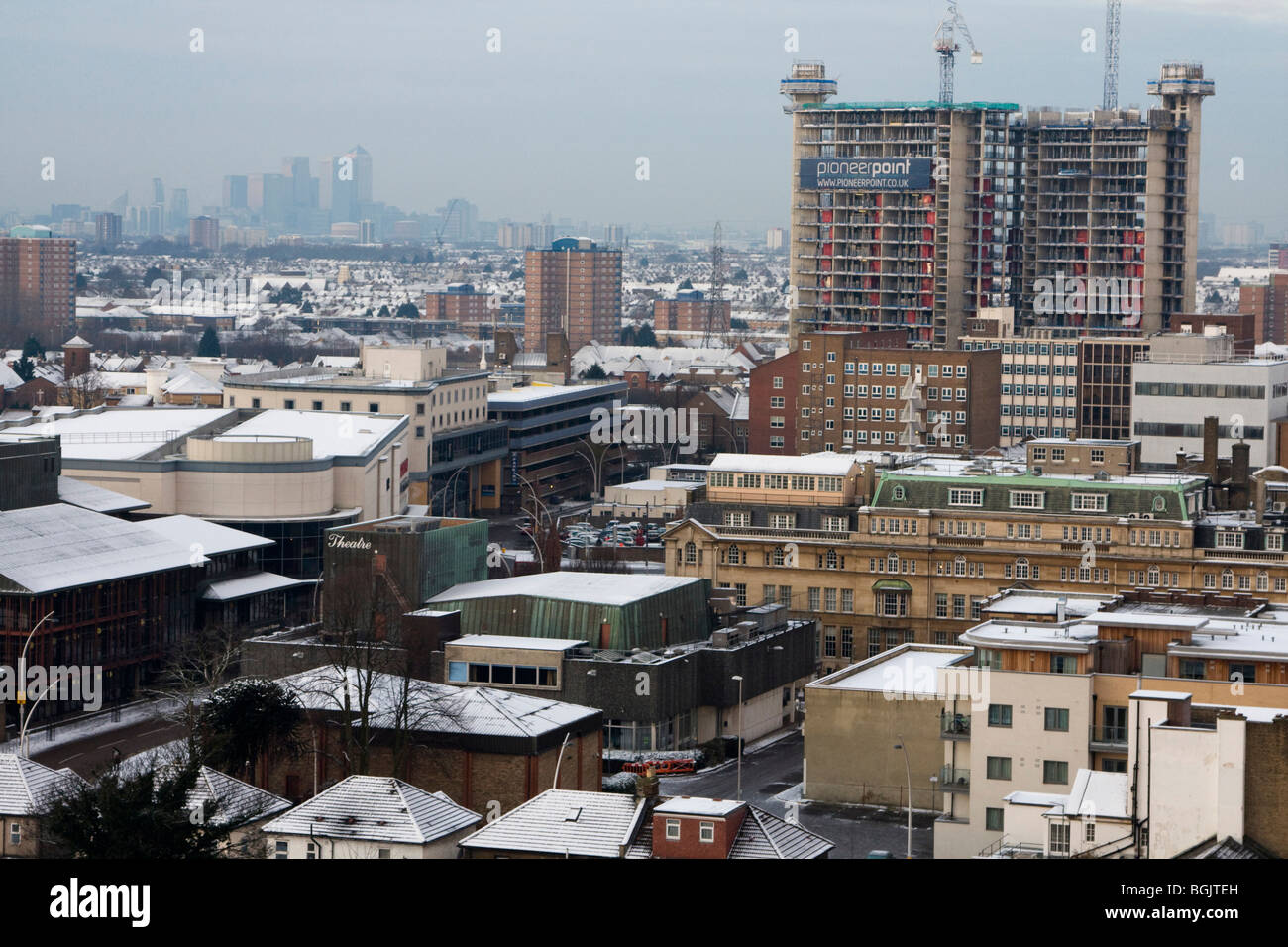 Les fortes chutes de neige Ilford, Essex, Angleterre, RU go Banque D'Images