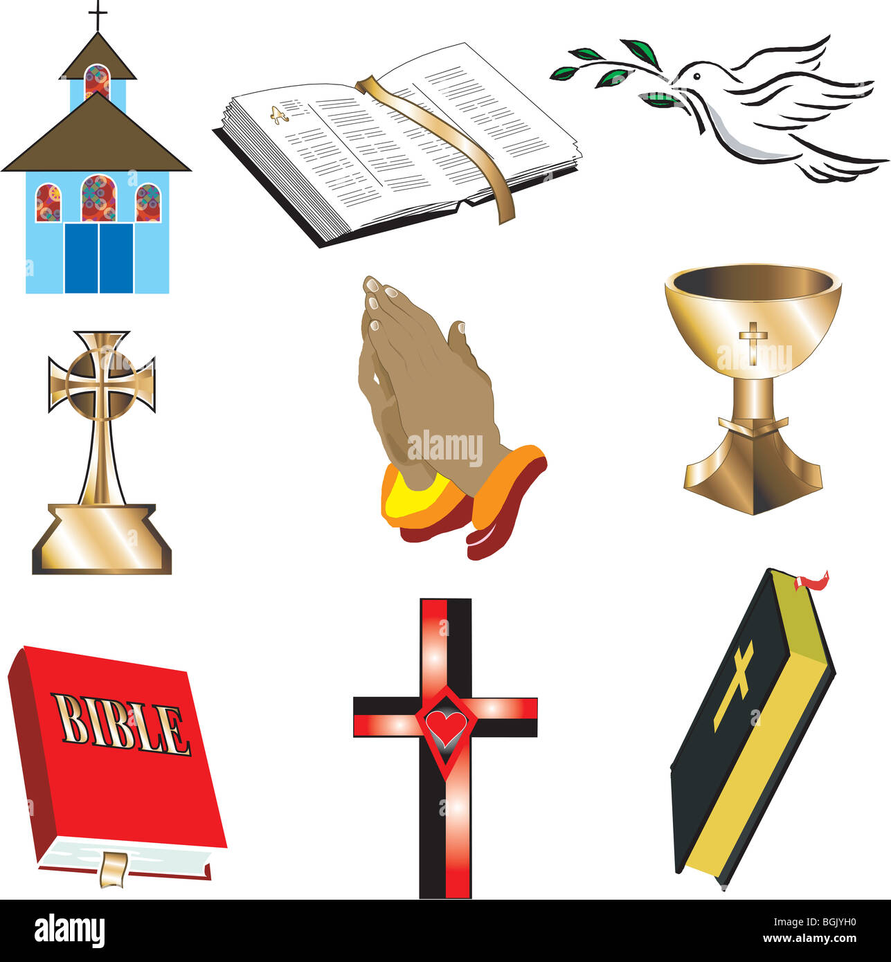 1 Icônes de l'église, Vecteur Illustration de 9'Eglise chrétienne/icônes. Banque D'Images
