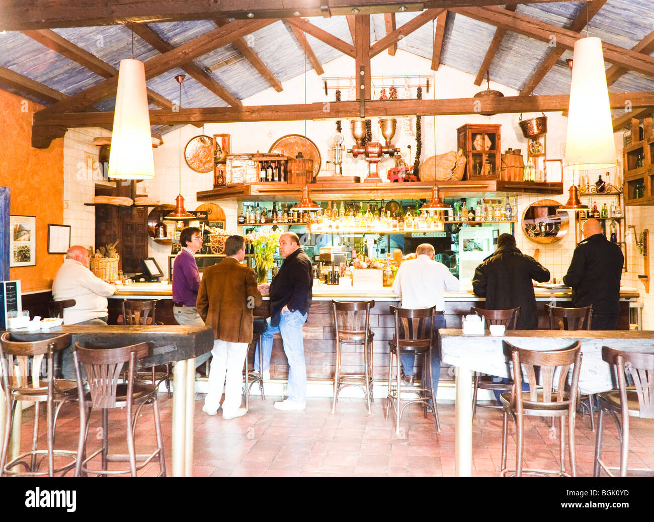 De Bar Restaurante El Higueron, Fuengirola, province de Malaga, Costa del Sol, Espagne. Banque D'Images