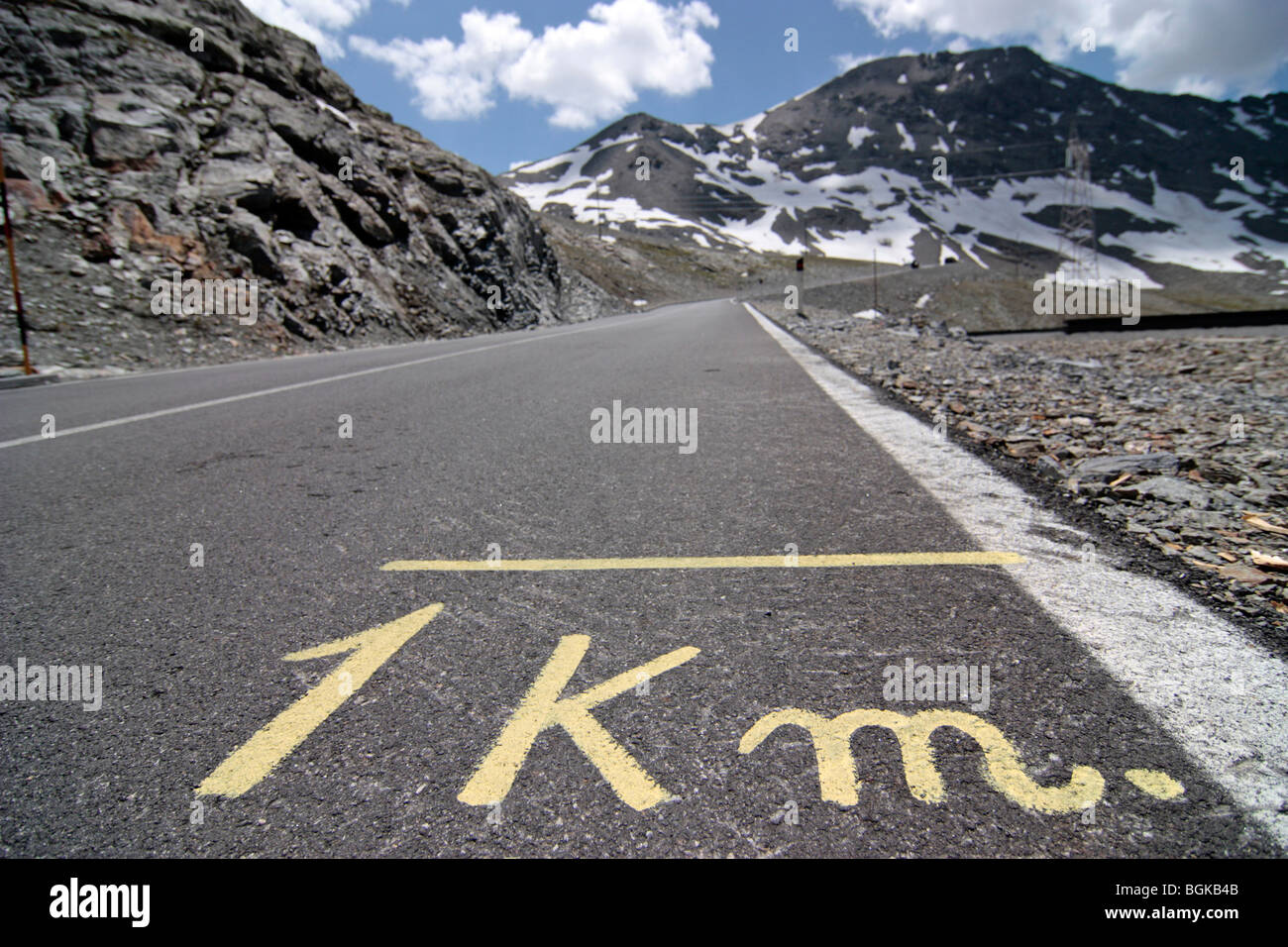 Route de Passo Stelvio pass, Italie Banque D'Images