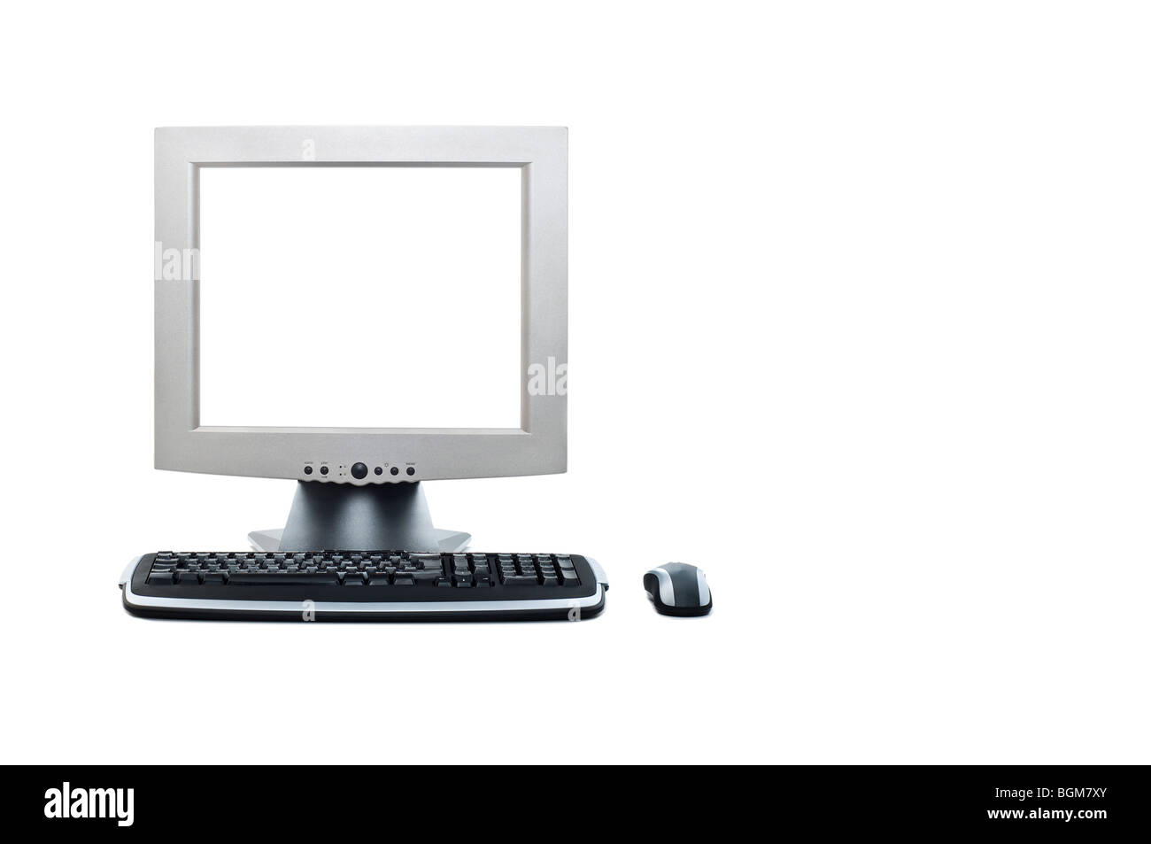 L'écran de l'ordinateur, clavier et souris Banque D'Images