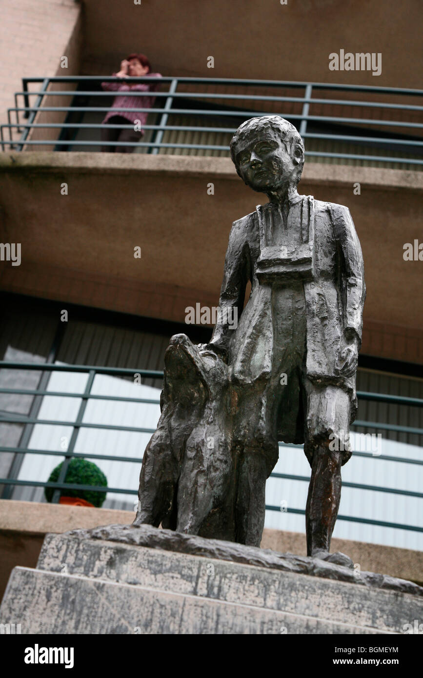 Statue de Nello et Patrache, Hoboken, Anvers, Belgique Banque D'Images