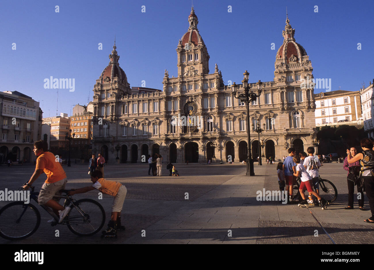 Palacio Municipal Mairie La Coruña A Coruña Galice, Espagne Banque D'Images