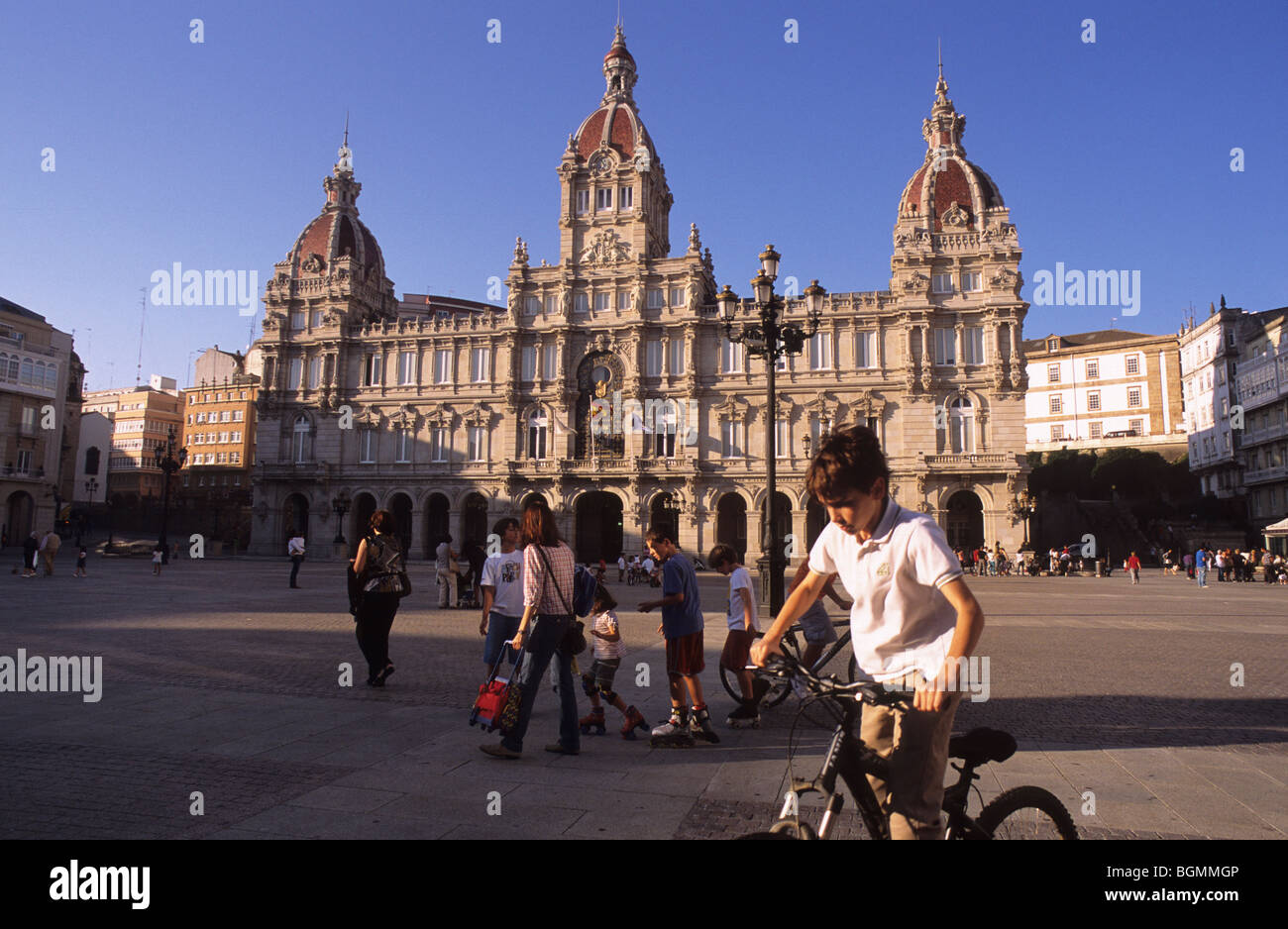 Hôtel de ville La Corogne La Corogne Galice Espagne Banque D'Images