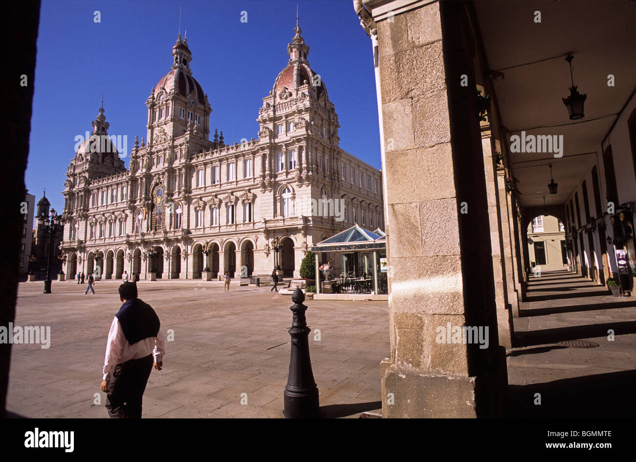 Hôtel de ville La Corogne La Corogne Galice Espagne Banque D'Images