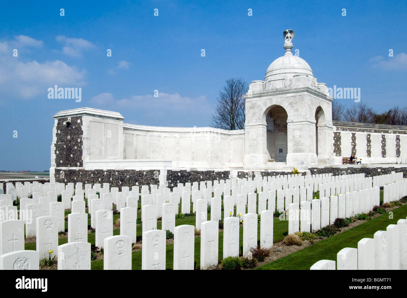 Première Guerre mondiale un cimetière de Tyne Cot, Passendale, Flandre occidentale, Belgique Banque D'Images