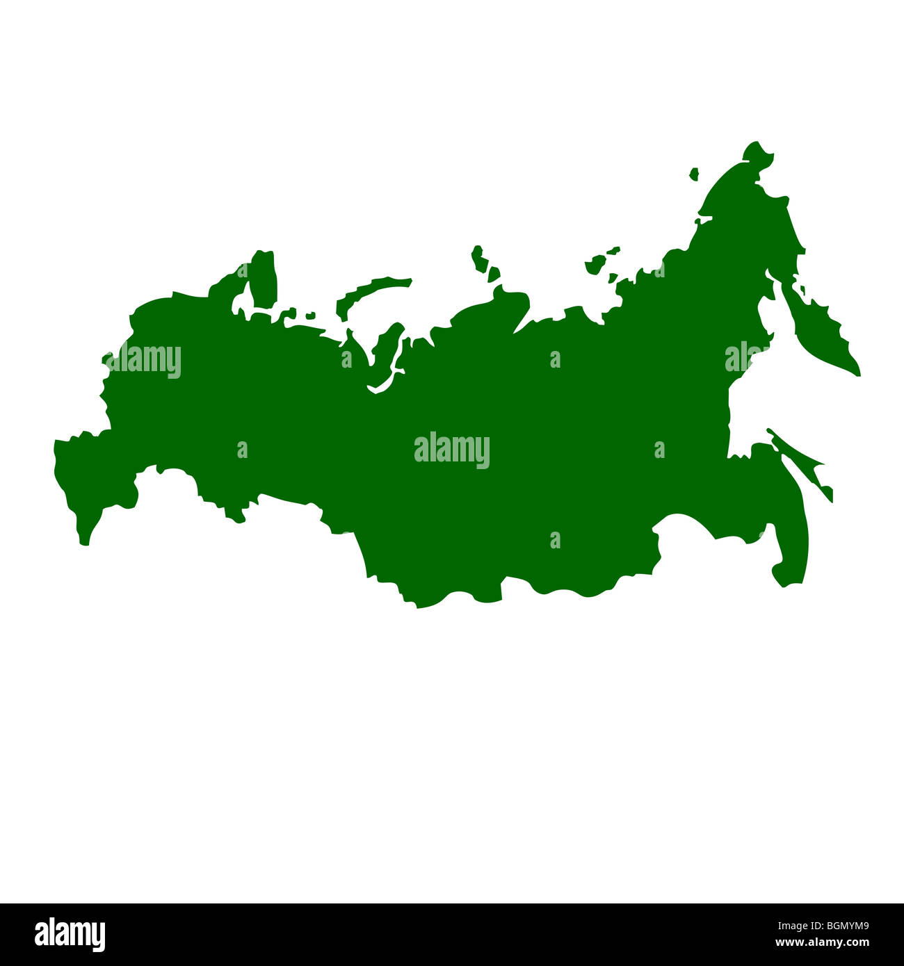 Fédération de Russie site isolé sur fond blanc. Banque D'Images