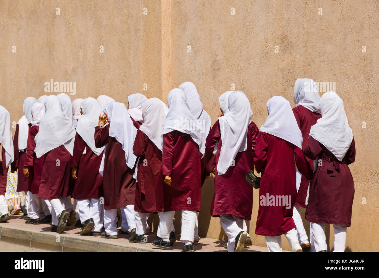 Les écolières musulmanes Nizwa Oman Banque D'Images