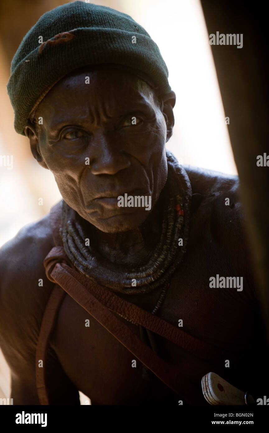 Chef, Himba Namibie Kunene. Banque D'Images