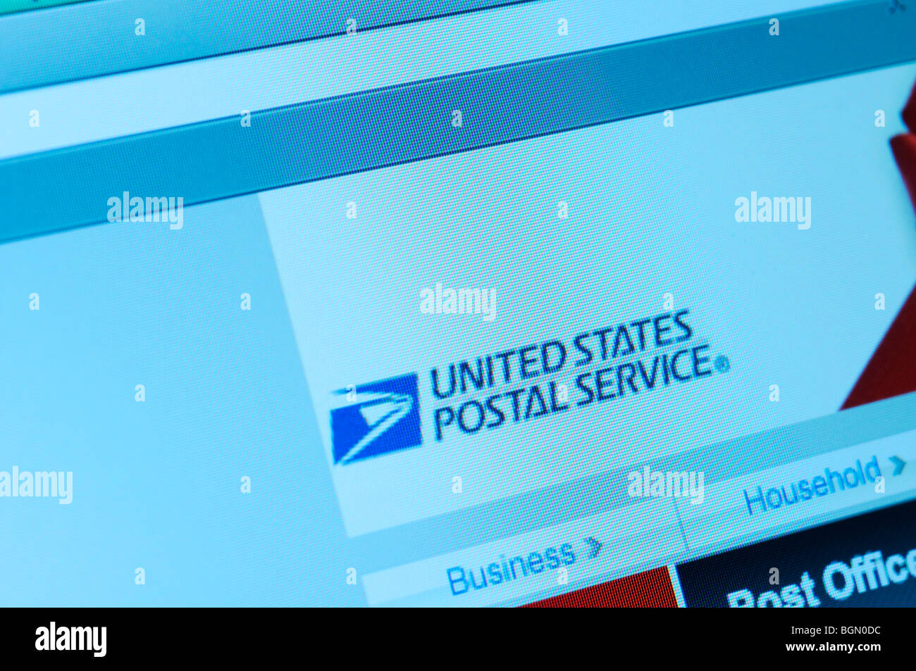 Site web de l'United States Postal Service Banque D'Images